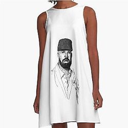 Drake Artistic Portrait for Fans A Line Dress