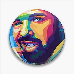 Drake Rapper Art Pin