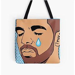 Crying Drake Cartoon Design Tote Bag