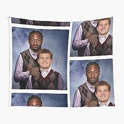 Drake Maye Stefon Diggs Football Tapestry