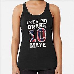 Let's Go Drake Maye 10 New England 2024 Racerback Tank