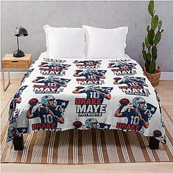 Drake Maye Throw Blanket