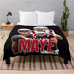 Vintage Drake Maye Throw Blanket