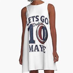 Drake Maye 10 New England 2024 A-Line Dress