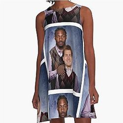 Drake Maye Stefon Diggs Football A Line Dress