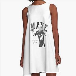 Drake Maye Patriots Football A-Line Dress