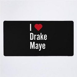 I Love Drake Maye Desk Mat