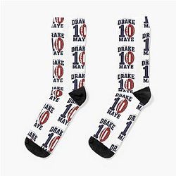 Drake Maye 10 New England 2024 Socks