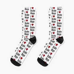 I love Drake Maye Socks -> I love Drake May Socks