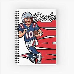 Drake Maye 10 Spiral Notebook
