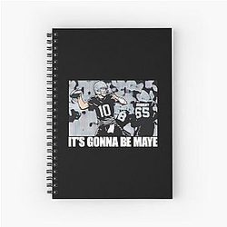 Drake Maye New England It's Gonna Be Maye Football Spiral Notebook