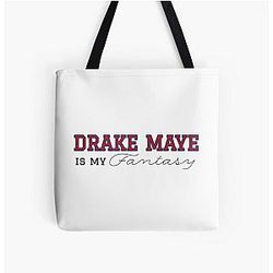Drake Maye New England Patriots Fantasy Football NFL Tote Bag