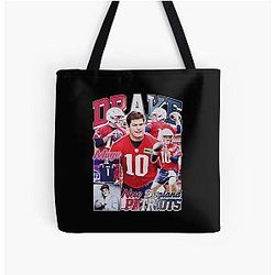 Drake Maye New England College All Over Print Tote Bag