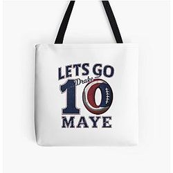 Drake Maye 10 New England 2024 All Over Print Tote Bag