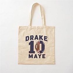 Drake Maye 10 2024 Cotton Tote Bag