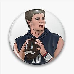 Drake Maye Patriots Football Pin