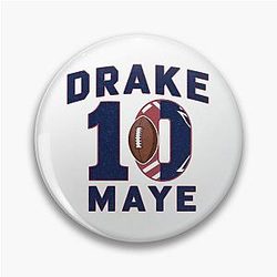 Drake Maye, 10, New England, 2024 Pin