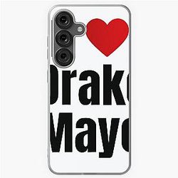 I Love Drake Maye Shirt Fan Support Tee Heart Design Samsung Galaxy Soft Case