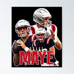 Vintage Drake Maye Poster