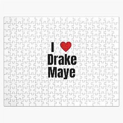 I Love Drake Maye Shirt - Fan Support Heart Design