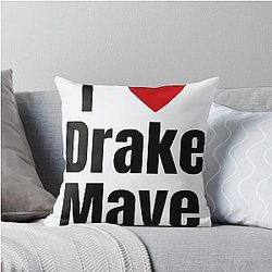 I Love Drake Maye Shirt Fan Support Tee Heart Design Throw Pillow