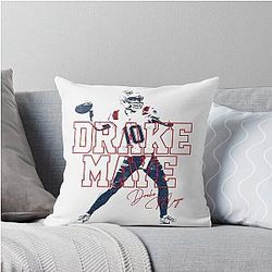 Drake Maye Throw Pillow