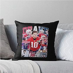 Drake Maye New England College Throw Pillow