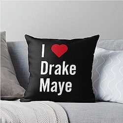I Love Drake Maye Throw Pillow