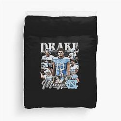 Drake Maye College Vintage Bootleg Duvet Cover