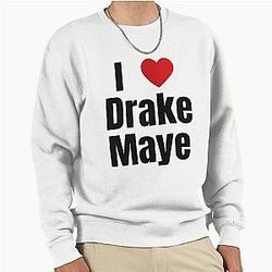 I Love Drake Maye Tee - Fan Support Pullover Sweatshirt