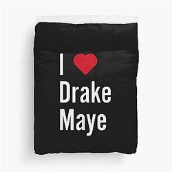 I love Drake Maye Duvet Cover