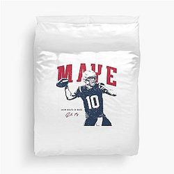 Drake Maye Game Day Duvet Cover