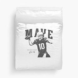 Drake Maye Patriots Football Duvet Cover