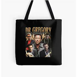 Dr. Gregory House 90s Vintage Funny All Over Print Tote Bag