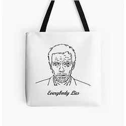 Everybody Lies House MD Dr Gregory House All Over Print Tote Bag