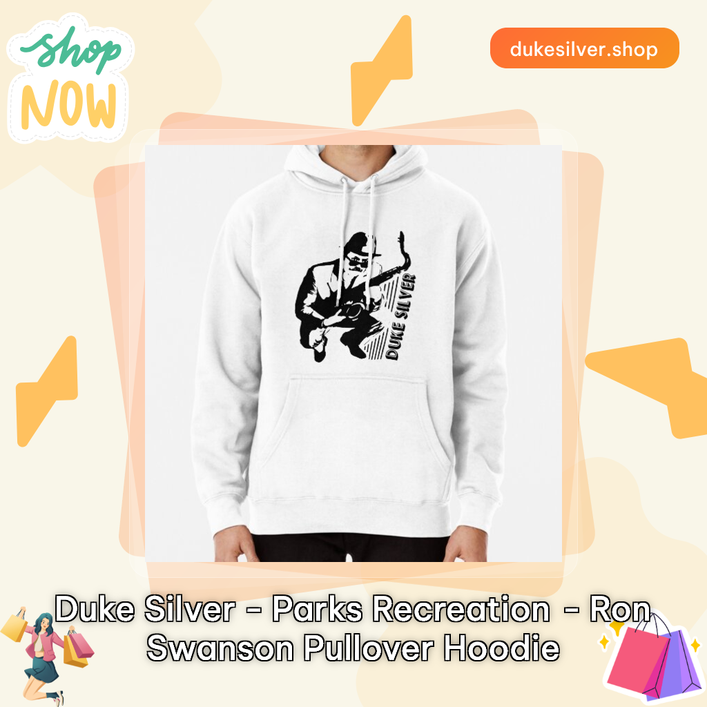 Duke Silver - Parks Recreation - Ron Swanson Pullover Hoodie