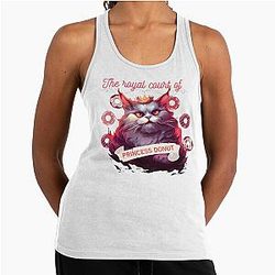 Princess Donut Dungeon Crawler Racerback Tank Top