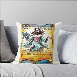 Dungeon Crawler Carl Uzi Jesus Throw Pillow