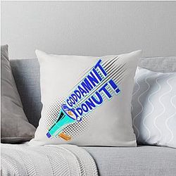 Dungeon Crawler Carl Donut Blue Throw Pillow