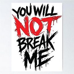 Dungeon Crawler Carl - You Will Not Break Me - Text Black Poster