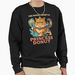 Princess Donut Majestic Cat - Dungeon Crawler Carl Fanart Fantasy Gamer Tee Pullover Sweatshirt