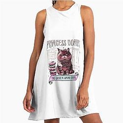Retro Princess Donut Dungeon Crawler Book A-Line Dress