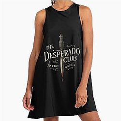 Desperado Club vintage book lover Dungeon Crawler Carl A Line Dress