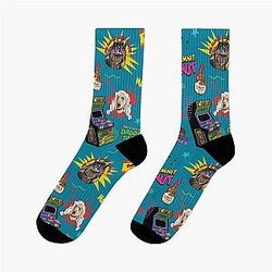 Dungeon Crawler Carl - 80s Chaos Pattern - LitRPG Reading Gift - Matt Dinniman Socks