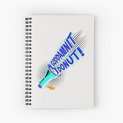 Dungeon Crawler Carl Donut Blue Spiral Notebook