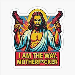 I Am The Way The Way Vintage Dungeon Crawler Carl Bookish Jesus Sticker