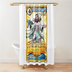 Dungeon Crawler Carl Uzi Jesus Shower Curtain