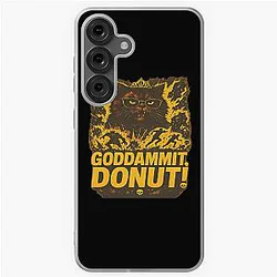 God dammit Donut Dungeon Crawler Carl Shirt Funny LitRPG Cat Tee Samsung Galaxy Soft Case