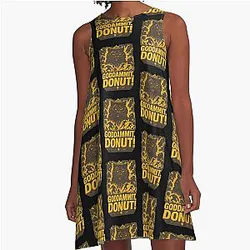 God Damnit Donut Dungeon Crawler Carl Shirt Funny Lit RPG Cat Tee A Line Dress