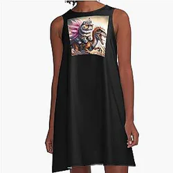 Dungeon Crawler Carl Princess Donut and Mongo Cover Gift for Book Lovers Fan Art A-Line Dress